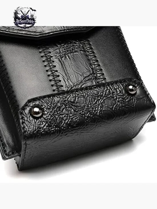 Small Crossbody Bag PU Leather Adjustable Strap Festival Costume Accessory - Picture 3 of 7